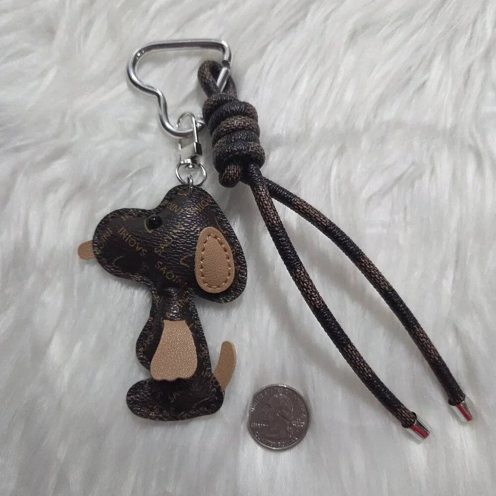 Peanuts Snoopy Faux Leather Keychain